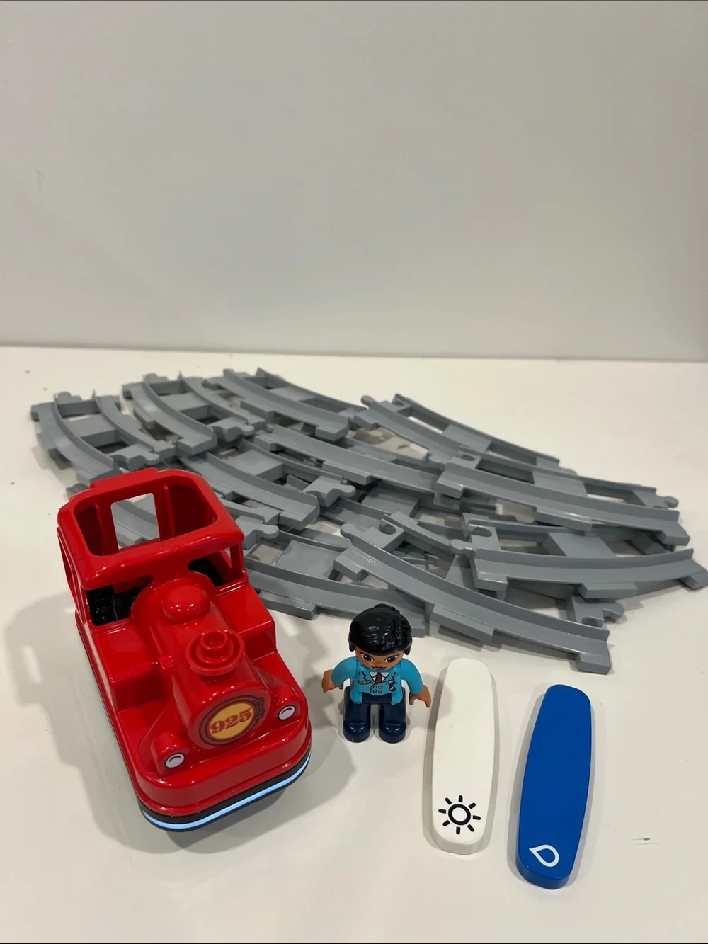 LEGO DUPLO Motorized Battery Powered Steam Train Set with Figure & Tracks